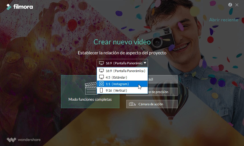  tamaño video para Instagram